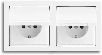 Busch-Jaeger future linear Set (2x 20 EUK-84 SCHUKO + 1722-184k studiowei&szlig;