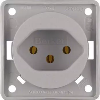 Berker Internationale Steckdose Integro Flow CH Typ 13 grau matt
