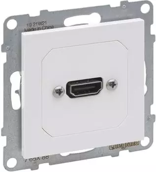 Legrand HDMI-Anschlussdose SEANO vorverdrahtet ultrawei&szlig;