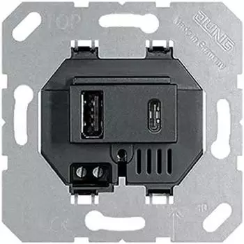 Jung USB-Ladegerät 15 W USB-A & USB-C schwarz