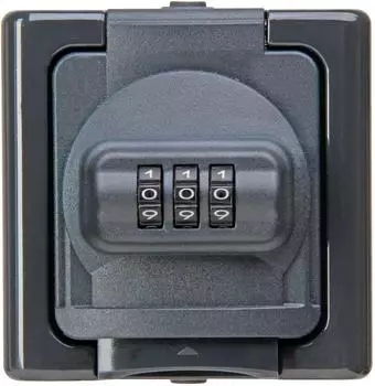 Kopp SCHUKO-Steckdose Aufputz BLUE ELECTRIC 1-fach mit Schlo&szlig; anthrazit