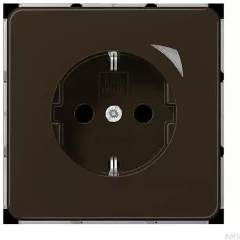 Jung SCHUKO-Steckdose JUNG HOME Serie CD Strommessfunktion Berührungsschutz braun