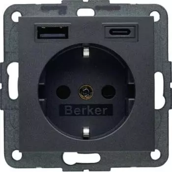 Berker SCHUKO-Steckdose S/B USB-A/C PD 20 W