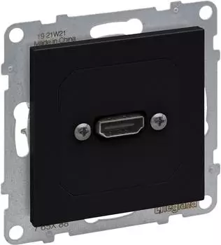 Legrand HDMI-Anschlussdose SEANO vorverdrahtet schwarz