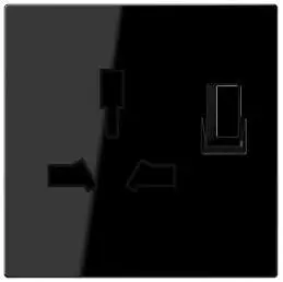 Jung Internationale Steckdose LS GB Schalter Typ G+I schwarz