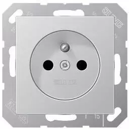 Jung Internationale Steckdose A/AS FR/BE aluminium