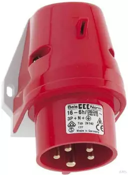 Bals CEE Wand-Gerätestecker 16A 4-polig 500V IP44 (24539)