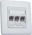 Metz Connect E-DATmod-3UP Anschlussdose Cat.6A 3×RJ45 Unterputz reinweiß (1309131002-E-90)