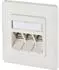Metz Connect E-DATmod-3UP Anschlussdose Cat.6A 3×RJ45 Unterputz reinweiß (1309131002-E-90)