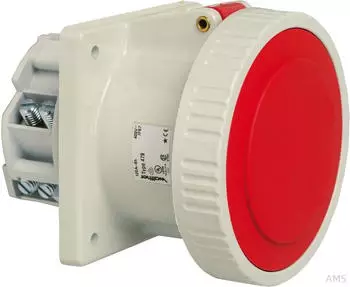 Walther-Werke 479504 Wasserdichte Anbaudose gerade 125A 5P 4h mit Flansch 114x114mm