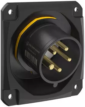 Walther-Werke FW712504CC CEE NEO Anbauger&auml;testecker schr&auml;g 16A5P 4h IP54 mit K&auml;figzugfeder-Technik und 110x110mm Flansch
