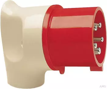 Walther-Werke 236406PW MONDO Winkelstecker 32A 4P 6h mit dem Geh&auml;usehinterteil in perlwei&szlig;