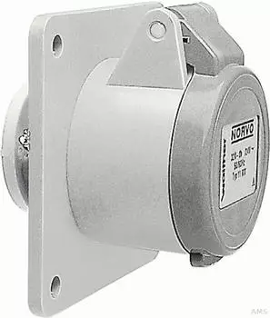 Walther-Werke 10606 NORVO Anbaudose gerade 16A 2P 10h f&uuml;r Kleinspannung mit Flansch 75x75mm