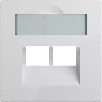 Legrand 765159 SEANO Abdeckung 2x RJ45 f&uuml;r Datendosen von Metz Teleg&auml;rtner und Rutenbeck inklusive Beschriftungsfeld Ultrawei&szlig;