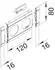 Hager Tehalit GB080219016 Blende 2-fach zu Oberteil 80mm beschriftbar anreihbar halogenfrei