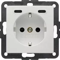 Berker Steckdose SCHUKO/USB CC 48158989 20W PD S1 pw gl 1 (48158989)