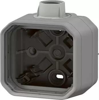 Legrand 069656L Plexo New 1-fach Geh&auml;use mit Kabeleinf&uuml;hrung grau