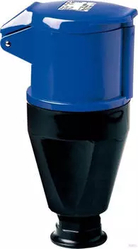 Walther-Werke 361306SW Kupplung schwarz 63A 3P 6h mit Trompetenverschraubung f&uuml;r Licht- und B&uuml;hnentechnik