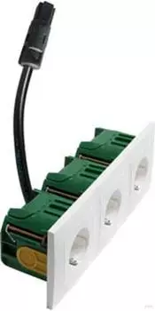 Peha Badora Dreifach-Steckdose SCHUKO IP20 wei&szlig; (H 11.6613/673.02RD30)
