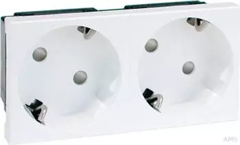 Peha SCHUKO-Einbausteckdose 2-fach 16A 250V Anthrazit (D 6212.21 EMS SI WI)