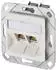 Metz Connect E-DAT Modul Anschlussdose Cat.6A 2×RJ45 Unterputz reinweiß (1309121102-E-90)