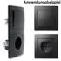 McPower FLAIR Schalterprogramm Unterputz 230V, schwarz (FLAIR)