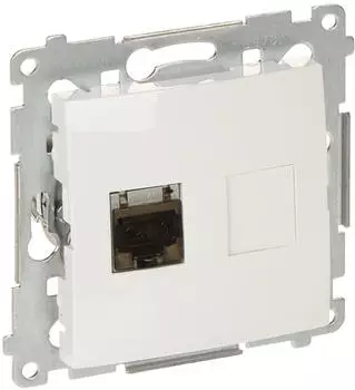 Kontakt-Simon Simon 54 Einzelsteckdose RJ45 Cat.6 geschirmt, wei&szlig; (D61E.01/11)