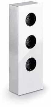 Naber Mira Glas Aufbausteckdosenelement USB A, Edelstahl/Glas weiß (7053056)