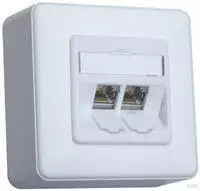 Metz Connect Anschlussdose C6Amodul AP TN C6Amod-2AP-180rw 130B11D20002E90