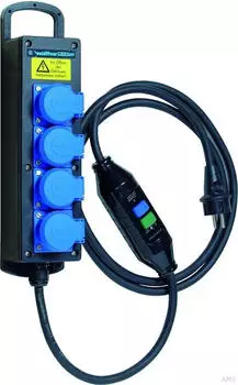 Walther-Werke Vollgummi-Steckdosenleiste 4-fach PRCD-S 16A (6400011A)