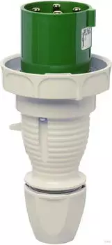 Walther-Werke 268410 Wasserdichter Stecker 63A 4P 10h mit au&szlig;enliegender Kabelverschraubung