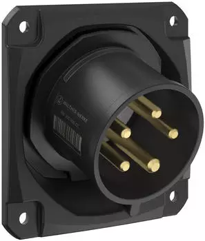 Walther-Werke FW732507CC CEE NEO Anbauger&auml;testecker schr&auml;g 32A 5P 7h IP54 mit K&auml;figzugfeder-Technik und 110x110mm Flansch