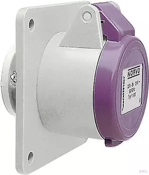 Walther-Werke 10640 NORVO Anbaudose gerade 16A 3P 0h f&uuml;r Kleinspannung mit Flansch 75x75mm
