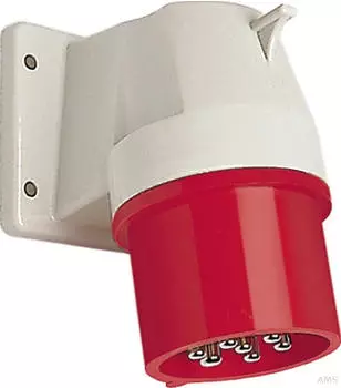 Walther-Werke 631706 Anbauger&auml;testecker schr&auml;g 32A 7P 6h mit angeschraubtem Flanschgeh&auml;use 75x90mm