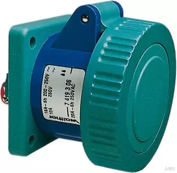 Walther-Werke 7419309 Wasserdichte CEPro Anbaudose gerade 16A 3P 9h mit angeschraubtem Flansch 62x62mm