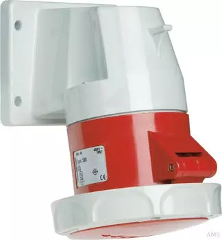 Walther-Werke 538410 Wasserdichte Anbaudose schr&auml;g 32A 4P 10h mit angeschraubtem Flanschgeh&auml;use 75x90mm