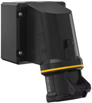 Walther-Werke FW13140401 CEE NEO Wandsteckdose 32A 4P 4h IP54 mit Push-In Klemmstein und drehbarem Boden