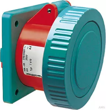Walther-Werke 7439511 Wasserdichte CEPro Anbaudose schr&auml;g 32A 5P 11h mit angeschraubtem Flanschgeh&auml;use 75x90mm