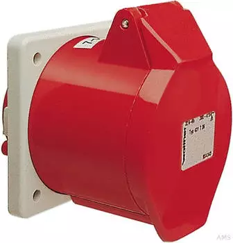 Walther-Werke 411707 Anbaudose gerade 16A 7P 7h mit angeschraubtem Flansch 80x80mm