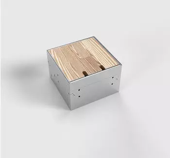 BS Bodensteckdosen 8902B-1-0 Bodentank 2-fach eckig h&ouml;henverstellbar belegbar Klappdeckel aus Edelstahl 2x Schutzkontakt