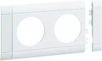 Hager Tehalit GB080209016 Blende 2-fach zu Oberteil 80mm anreihbar halogenfrei