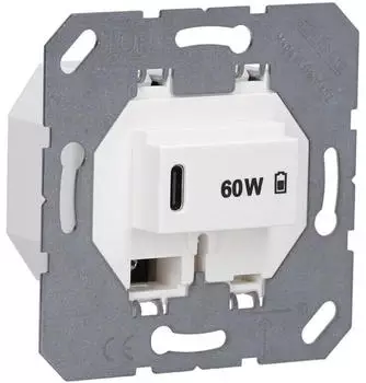 Jung USBPD60CWW USB-Ladeger&auml;t PD 1 x Typ C alpinwei&szlig;