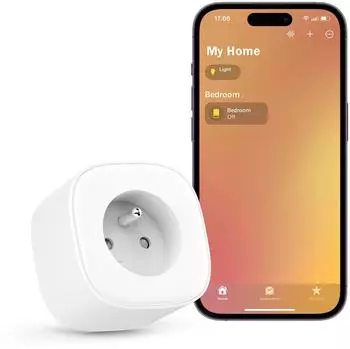 Meross MSS210 WLAN-Steckdose, Sprachsteuerung, Alexa/HomeKit/Google Home (MSS210HKFR)