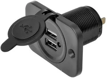 IWH USB Doppel-Einbau-Steckdose 12/24V 2100mA (019006)