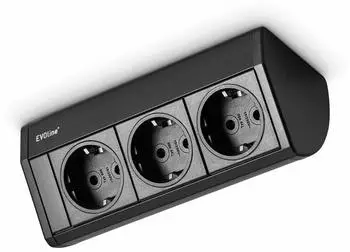 Naber Evoline Dock Aufbausteckdoseneinheit Aluminium schwarz matt, 3x VDE