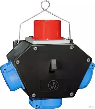 Walther-Werke X-BoxX Vollgummi Verteiler 16A, 3 Schuko-Steckdosen (64X0001)