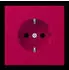 Jung LC 1520 KI 230 SCHUKO Steckdose rouge rubia (LC1520KI230)