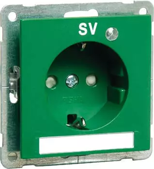 Peha SCHUKO-Steckdose 16A 250V gr&uuml;n mit Kontrolllicht und Beschriftungsfeld (00017511)