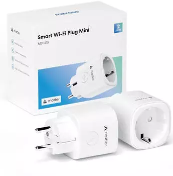 Meross Matter Smart WLAN Steckdose mit Stromz&auml;hler f&uuml;r Balkonkraftwerk (MSS315)
