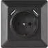 EMOS Unterputzsteckdose Schuko mit 2x USB 5V/2.1A schwarz (A6000.3)